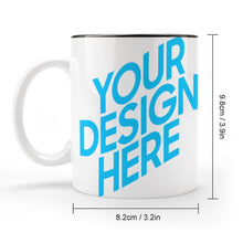 Lade das Bild in den Galerie-Viewer, Fototasse mit schwarzer Innenseite mit Fotos Muster Text Logo selbst gestalten und bedrucken