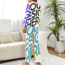 Lade das Bild in den Galerie-Viewer, Multi-Image-Druck Damen / Frauen DTZ Pyjama im Hemdblusenlook (1 tlg., 1 Stück) Schlafanzug Nachthemd durchgeknöpft mit Fotos Muster Text Logo selbst gestalten und bedrucken
