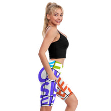 Lade das Bild in den Galerie-Viewer, Multi-Image-Design Damen / Frauen Sport Yoga Hose Leggings Knielang Y011B mit Foto Design Motiv Text selbst gestalten und bedrucken