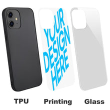 Lade das Bild in den Galerie-Viewer, TPU Panzer Glas Handyhülle für Apple iPhone 12 Serie Pro / Pro Max / Mini mit Foto selbst gestalten und bedrucken