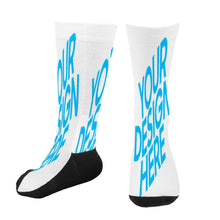 Lade das Bild in den Galerie-Viewer, Damen & Herren Schwarze Strümpfe Socken Gekämmte Baumwolle selbst gestalten und bedrucken
