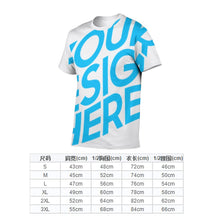 Lade das Bild in den Galerie-Viewer, Allover Print Rundhalsshirt Kurzarm Tshirt für Herren mit Fotos Muster Text Logo selbst gestalten und bedrucken
