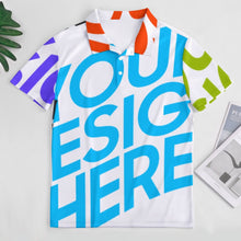 Lade das Bild in den Galerie-Viewer, Multi-Image-Druck Sommer Polo Shirt Tshirt Herren / Männer B612 mit Fotos Muster Text Logo selbst gestalten und bedrucken