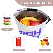 Lade das Bild in den Galerie-Viewer, Tragbare Faltbare Isoliertasche Lunchtasche Picknickkorb Picknicktasche Lunch-Bento-Tasche mit Foto Design Motiv Text selbst gestalten und bedrucken