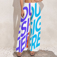 Lade das Bild in den Galerie-Viewer, Multi-Image-Druck Damen / Frauen Frühling- / Sommer Hose mit weitem Bein Stretch-Hose mit Foto Text Muster selbst gestalten und bedrucken