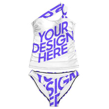 Lade das Bild in den Galerie-Viewer, 2024 NEW Sexy Einzelbild-Design Damen Tankini Bauchkontrolle Badeanzug Set SDS200 2-teilig mit Foto Design Motiv Text selbst gestalten und bedrucken