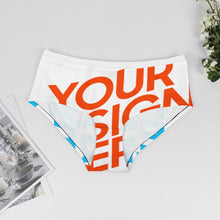 Lade das Bild in den Galerie-Viewer, Multi-Image-Druck Damen / Frauen Slip Taillenslip Unterhose aus weicher Microfaser B499 mit Fotos Muster Text Logo selbst gestalten und bedrucken