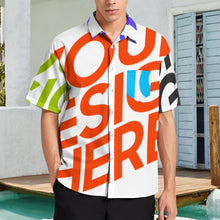 Lade das Bild in den Galerie-Viewer, Multi-Image-Druck Herren Hemd Kurzarmhemd Businesshemd mit Brusttasche B339 mit Fotos Muster Text Logo selbst gestalten und bedrucken