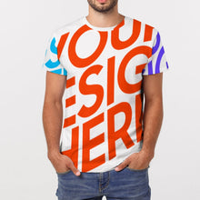 Lade das Bild in den Galerie-Viewer, Multi-Image-Druck Voll Druck 100% Baumwolle Männer / Herren Premium T-Shirt mit Fotos Muster Text Logo selbst gestalten und bedrucken