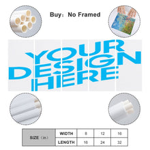 Lade das Bild in den Galerie-Viewer, Vertikale Version 1:2 hängende Poster Ganzes Bild 5 Panel / Wandbilder 5-teilig / Leinwand Malerei mit Foto selbst gestalten und bedrucken