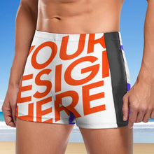 Lade das Bild in den Galerie-Viewer, Multi-Image-Druck Männer / Herren Badeshort Badehose Boxerbadehose mit Fotos Muster Text Logo selbst gestalten und bedrucken