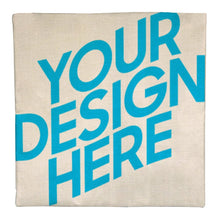 Lade das Bild in den Galerie-Viewer, Weißer Leinen Kissenbezug Kissenhülle beidseitiger Druck mit Foto Text selbst gestalten und bedrucken