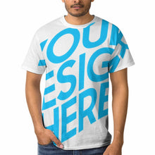 Lade das Bild in den Galerie-Viewer, Allover Print Rundhalsshirt Kurzarm Tshirt für Herren mit Fotos Muster Text Logo selbst gestalten und bedrucken