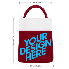 Lade das Bild in den Galerie-Viewer, Weihnachtsgeschenktasche karminrot selbst gestalten und bedrucken