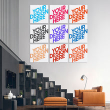 Lade das Bild in den Galerie-Viewer, Quadrat-Stil Multi-Image-Design Druck 9 Panel hängende Poster / Wandbilder 9-teilig / Leinwand Malerei mit Foto selbst gestalten und bedrucken