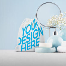 Lade das Bild in den Galerie-Viewer, Drawstring Storage Bag Canvas Kordelzugbeutel beidseitiger Druck mit Foto Text selbst gestalten und bedrucken