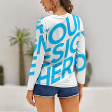 Lade das Bild in den Galerie-Viewer, Langarmshirt mit Rundhalsausschnitt / Bedrucktes Langarmshirt für Damen mit Foto selbst gestalten und bedrucken