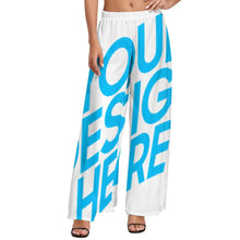 Lade das Bild in den Galerie-Viewer, Einzelbilddruck Damen / Frauen Hose mit weitem Bein Stretch-Hose für Frühling- / Sommer mit Foto Text Muster selbst gestalten und bedrucken