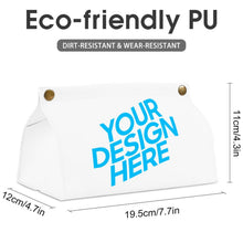 Lade das Bild in den Galerie-Viewer, PU Leder Papiertaschentuch Behälter Aufbewahrungstasche mit Fotos Muster Text Logo selbst gestalten und bedrucken