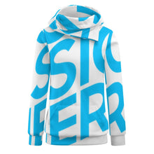 Lade das Bild in den Galerie-Viewer, Einzelbilddruck All Over-Druck Kapuzensweatshirt melierter Sweater Pullover mit Kapuze & Kontrastdetails mit Fotos Muster Text Logo selbst gestalten und bedrucken