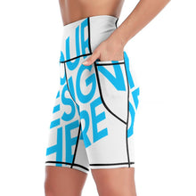 Lade das Bild in den Galerie-Viewer, Yoga Hose 1/2 Yoga Leggings mit zwei Seitentaschen Damen / Frauen selbst gestalten und bedrucken