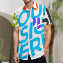 Lade das Bild in den Galerie-Viewer, Große Größen Multi-Image-Druck Voll Druck Herren / Männer Kurzarmhemd T-Shirt TSHIRT NS mit Fotos Muster Text Logo selbst gestalten und bedrucken