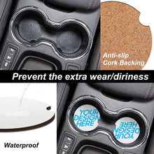 Lade das Bild in den Galerie-Viewer, Holz Auto Getränkehalter Matte Pad Autos Achterbahn mit Foto selbst gestalten und bedrucken