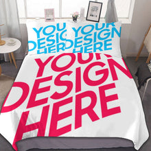 Lade das Bild in den Galerie-Viewer, Dicke Foto Bettwäsche 3 teilig (1 Bettbezug und 2 Kissenbezüge mit doppelseitigem Druck, alles individuell gestaltbar) mit Foto Design Motiv Text selbst gestalten und bedrucken