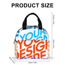 Lade das Bild in den Galerie-Viewer, Multi-Image-Druck Große Lunchtasche Kühltasche Isoliertasche Lunchbag Thermotasche mit Reißverschluss mit Fotos Muster Text Logo selbst gestalten und bedrucken
