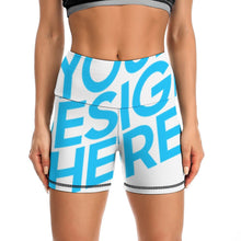Lade das Bild in den Galerie-Viewer, Elegante Yoga Sporthose Kurz Yoga Biker Shorts Damen / Frauen Y10A Selbst Gestalten Und Bedrucken