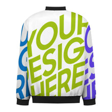 Lade das Bild in den Galerie-Viewer, Multi-Image-Design Herren / Männer Jacke Bomber Jacket mit Zipper BMJ mit Foto Design Motiv Text selbst gestalten und bedrucken