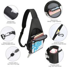 Lade das Bild in den Galerie-Viewer, Schultertasche Umhängetasche A002 Sling Bag Rucksack Crossbody Rucksack Brusttasche mit Foto / Text selbst gestalten und bedrucken
