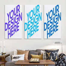Lade das Bild in den Galerie-Viewer, Multi-Image Design Druck 3 Panel hängende Poster vertikal 1:2 / Leinwandbild 3-teilig / Leinwand Malerei Wandbilder mit Foto selbst gestalten und bedrucken