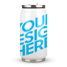 Lade das Bild in den Galerie-Viewer, Vollprint Cola Cup Becher Thermobecher aus Edelstahl 304 mit Deckel und Strohhalm 300ml / 500ml mit Foto Muster Text Logo selbst gestalten und bedrucken