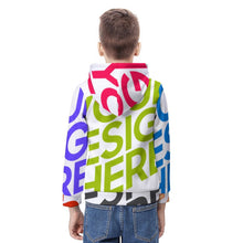 Lade das Bild in den Galerie-Viewer, Multi-Image-Design Jungen Sweatshirt Kapuzenpullover mit Kordelzug und Print Hoodie A38H mit Foto Design Motiv Text selbst gestalten und bedrucken