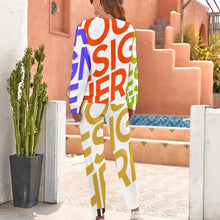 Lade das Bild in den Galerie-Viewer, Multi-Image-Druck Damen / Frauen Klassischer Pullover Anzug Trainingsanzug CT20 mit Foto Text Muster selbst gestalten und bedrucken