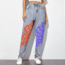 Lade das Bild in den Galerie-Viewer, Multi-Image-Druck Damen / Frauen Haremshose Harlan Jeans Original Boyfriend-Cut 9037 mit Fotos Muster Text Logo selbst gestalten und bedrucken