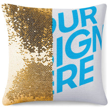 Lade das Bild in den Galerie-Viewer, Einseitiger Druck Glitzernde Pailetten Kuschelkissen Kissenhülle Kissenbezug 40cmx40cm - Farbwechsel - Bezug ohne Füllung mit Fotos Muster Text Logo selbst gestalten und bedrucken