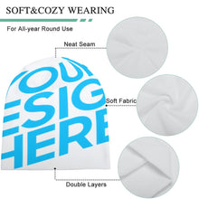 Lade das Bild in den Galerie-Viewer, Beanie Mütze Hut Kopfbedeckungen für Damen Frauen Herren Männer Unisex mit Foto Text selbst gestalten und bedrucken