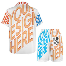 Lade das Bild in den Galerie-Viewer, Multi-Image-Design Herren / Männer Kurzarmhemd Set Kurzarm und Shorts B339D1P mit Foto Design Motiv Text selbst gestalten und bedrucken