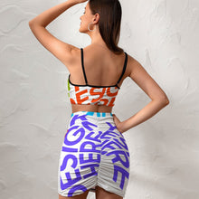 Lade das Bild in den Galerie-Viewer, Multi-Image-Design Casual Sommerrock 2-tlg mit Crop Top & Rock NZ018 mit Foto Design Motiv Text selbst gestalten und bedrucken