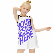 Lade das Bild in den Galerie-Viewer, Ärmelloses Kinder Mädchen Kleid ET018 mit Foto Design Motiv Text selbst gestalten und bedrucken