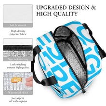 Lade das Bild in den Galerie-Viewer, Einzelbilddruck Lunchtasche Kühltasche Isoliertasche Lunchbag Thermotasche mit Reißverschluss mit Fotos Muster Text Logo selbst gestalten und bedrucken