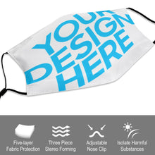 Lade das Bild in den Galerie-Viewer, 5 Stück / Packung Jugendmasken Mund-Nasen-Maske 17*13cm mit Tasche ohne Filter Waschbar selbst gestalten und bedrucken