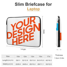 Lade das Bild in den Galerie-Viewer, Schmutz- & Wasserabweisende Laptoptasche Notebooktasche Schutz-Hülle für Laptop 10" 12" 13" 15" 17" Zoll (Beidseitiger Druck mit unterschiedlichen Bildern) mit Fotos Muster Text Logo selbst gestalten und bedrucken