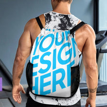 Lade das Bild in den Galerie-Viewer, Reiserucksack Turnbeutel Rucksack mit Kordelzug für Sport (Nass- und Trockentrennung) mit Foto Design Motiv Text selbst gestalten und bedrucken