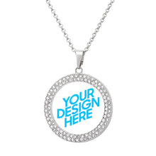 Lade das Bild in den Galerie-Viewer, Mehrfarbige Diamantkette Halskette mit Anhänger selbst gestalten und bedrucken