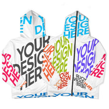 Lade das Bild in den Galerie-Viewer, Herren / Männer Multi-Image-Design Langarm Kapuzenpullover Jacke Kapuzensweatshirt WY14 mit Ihrem Design Motiv Foto Text selbst gestalten und bedrucken