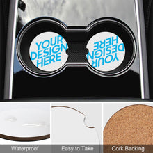 Lade das Bild in den Galerie-Viewer, Holz Auto Getränkehalter Matte Pad Autos Achterbahn mit Foto selbst gestalten und bedrucken