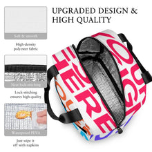 Lade das Bild in den Galerie-Viewer, Multi-Image-Druck Lunchtasche Kühltasche Isoliertasche Lunchbag Thermotasche mit Reißverschluss mit Fotos Muster Text Logo selbst gestalten und bedrucken